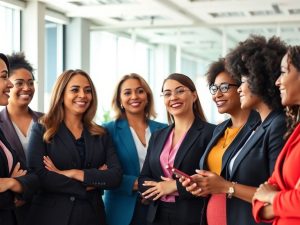 Woman-In-Business 2 Femei diverse în afaceri, discutând cu încredere.