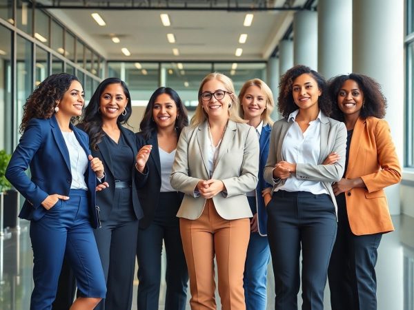 Grup de femei lideri în discuții profesionale.